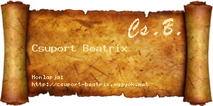 Csuport Beatrix névjegykártya