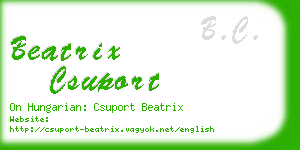 beatrix csuport business card